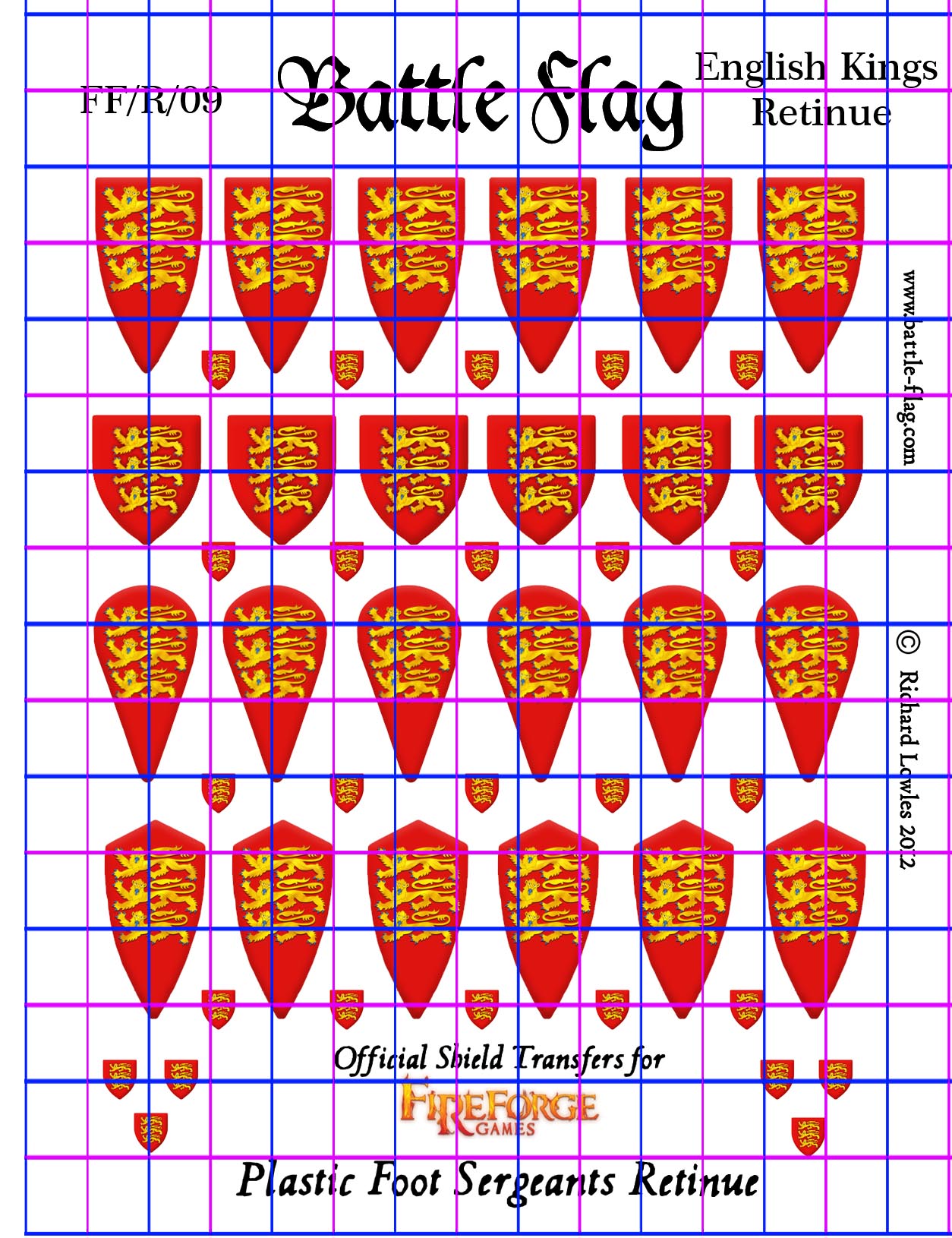The Knights of Jerusalem Official Fireforge Decals with Battle Damage 